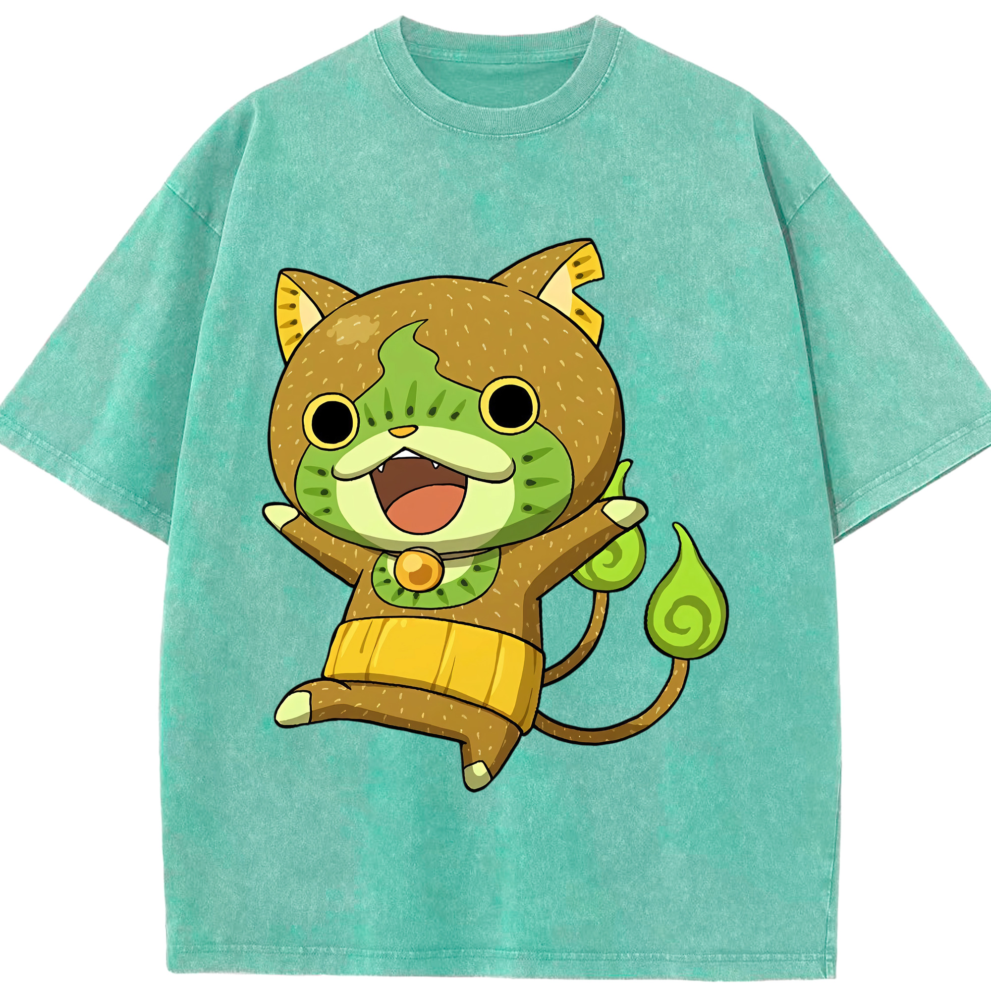 （画像用） 妖怪ウォッチ Yo-kai Watch 綿100% ヴィンテージ風 半袖Tシャツ（フロントプリント）